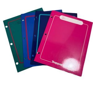 4 Pack Vintage 1991 Mead Trapper Keeper Portfolio Folders Historical Facts